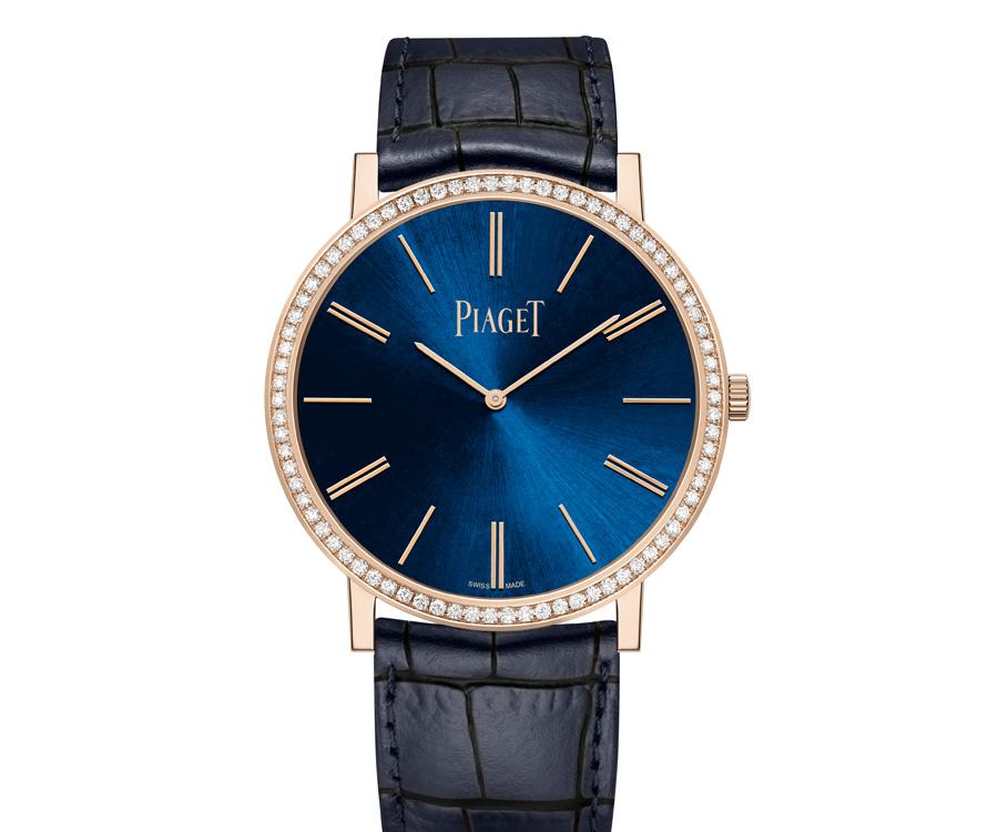 伯爵表PIAGET Altiplano超薄鑲鑽玫瑰金腕錶