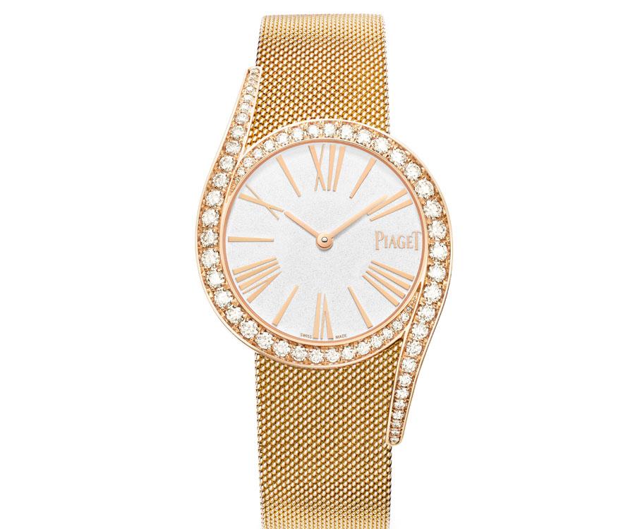 伯爵表PIAGET Limelight Gala米蘭編織鍊帶鑲鑽腕錶