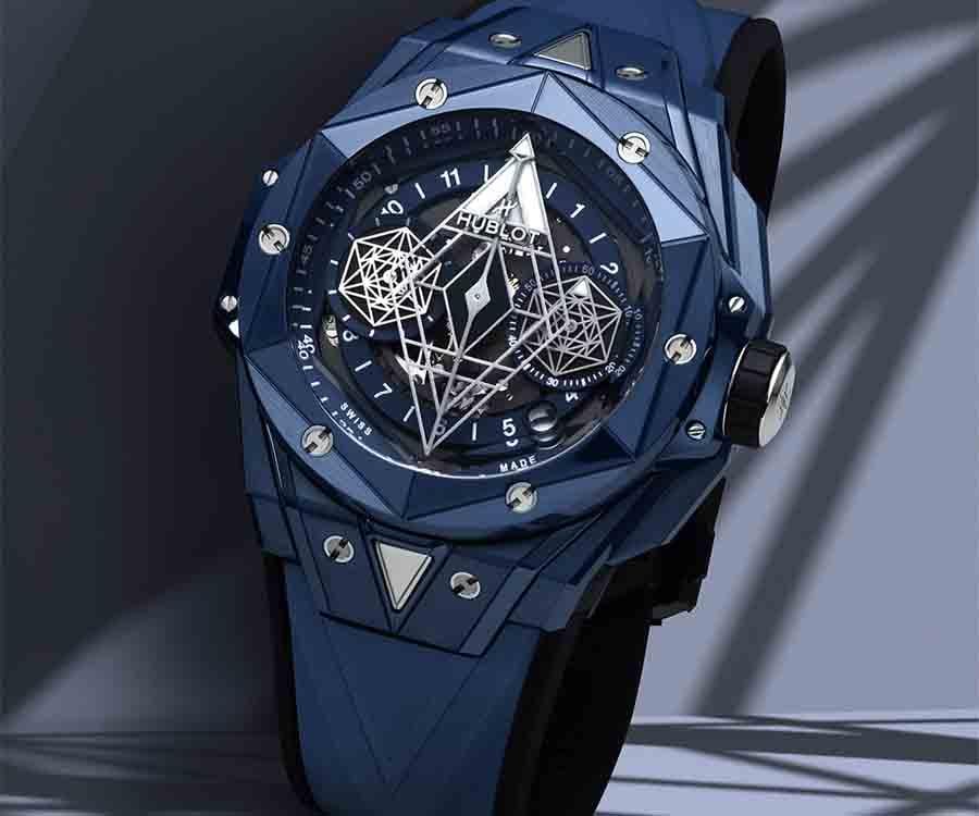 HUBLOT Big Bang Sang Bleu II 亮彩陶瓷計時碼錶藍色陶瓷款