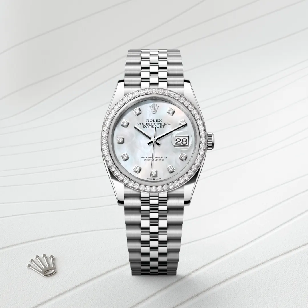 Rolex Datejust 36腕錶白色黃金鋼(蠔式鋼與白色黃金的組合)款,M126284RBR-0011 | 永新鐘錶