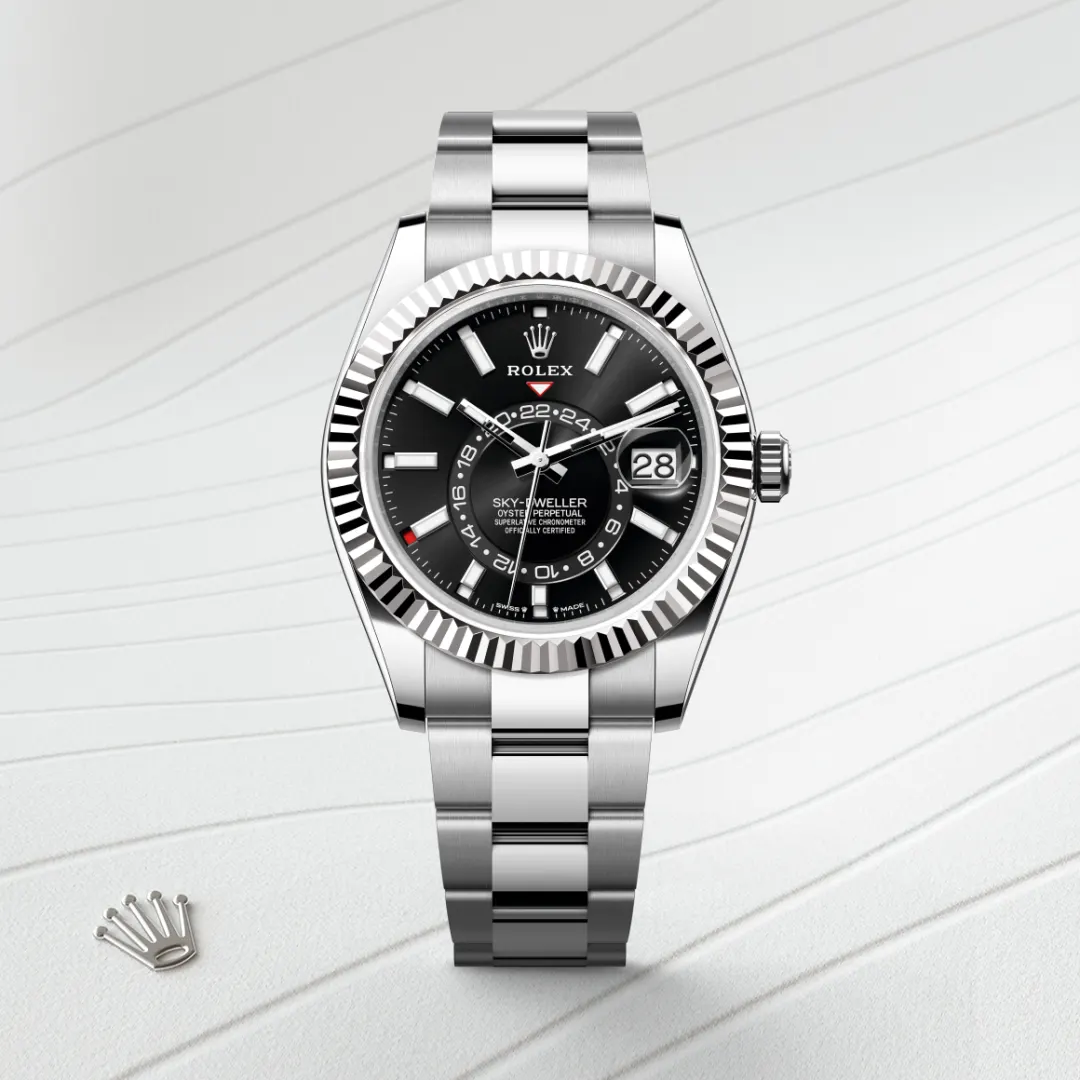 Rolex Sky-Dweller腕錶白色黃金鋼(蠔式鋼與白色黃金的組合)款,M336934-0007 | 永新鐘錶