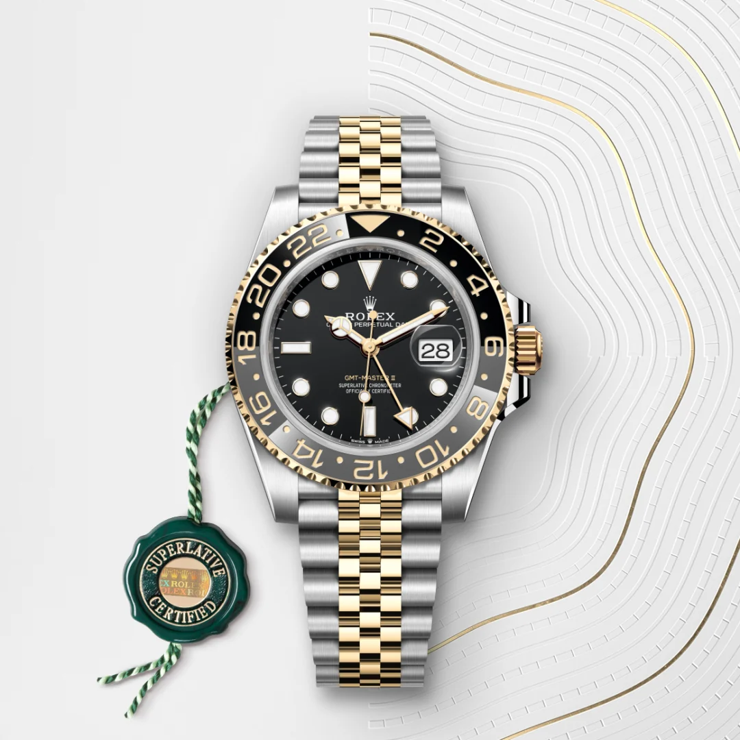 Rolex GMT-Master II腕錶黃金鋼(蠔式鋼與黃金的組合)款,M126713GRNR-0001 | 永新鐘錶