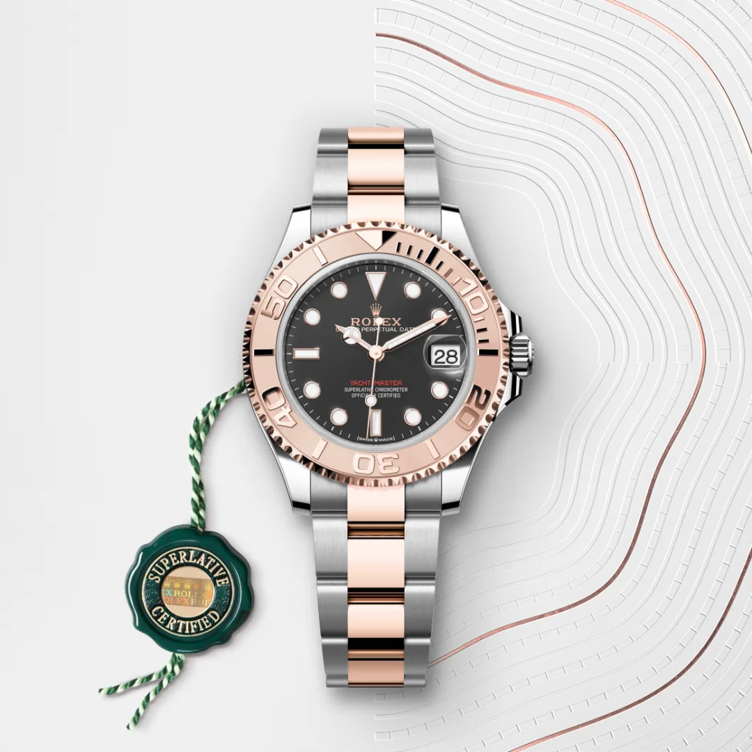 Rolex Yacht-Master 37腕錶永恒玫瑰金鋼(蠔式鋼與永恒玫瑰金的組合)款,M268621-0004 | 永新鐘錶
