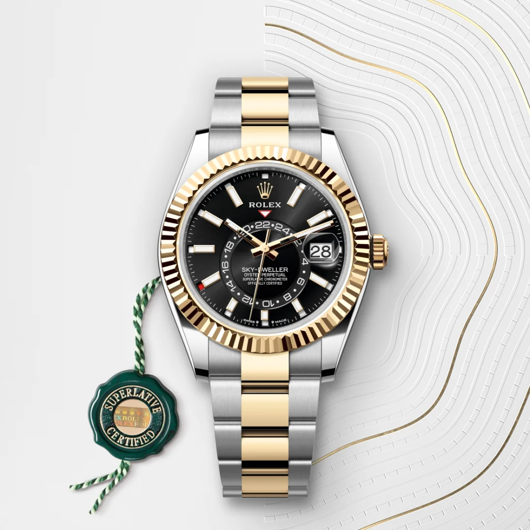 Rolex Sky-Dweller腕錶黃金鋼（蠔式鋼與黃金的組合）款，M336933-0003 | 永新鐘錶