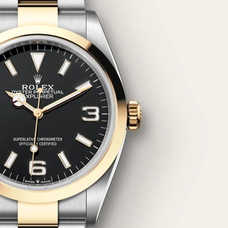 Rolex Explorer 36腕錶黃金鋼(蠔式鋼與黃金的組合)款,M124273-0001 | 永新鐘錶