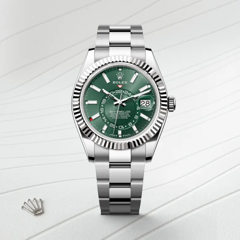 Rolex Sky-Dweller腕錶白色黃金鋼(蠔式鋼與白色黃金的組合)款,M336934-0001 | 永新鐘錶