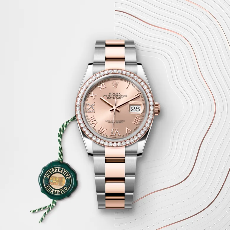 Rolex Datejust 36腕錶永恒玫瑰金鋼（蠔式鋼與永恒玫瑰金的組合）款，M126281RBR-0016 | 永新鐘錶