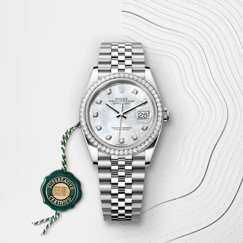 Rolex Datejust 36腕錶白色黃金鋼(蠔式鋼與白色黃金的組合)款,M126284RBR-0011 | 永新鐘錶