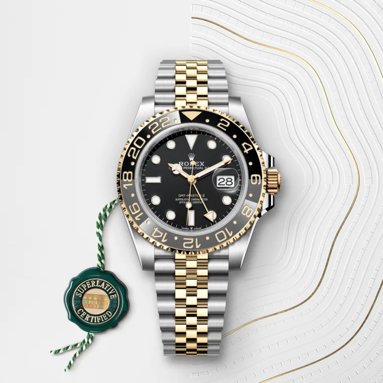 Rolex GMT-Master II腕錶黃金鋼(蠔式鋼與黃金的組合)款,M126713GRNR-0001 | 永新鐘錶