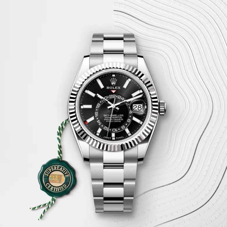 Rolex Sky-Dweller腕錶白色黃金鋼(蠔式鋼與白色黃金的組合)款,M336934-0007 | 永新鐘錶