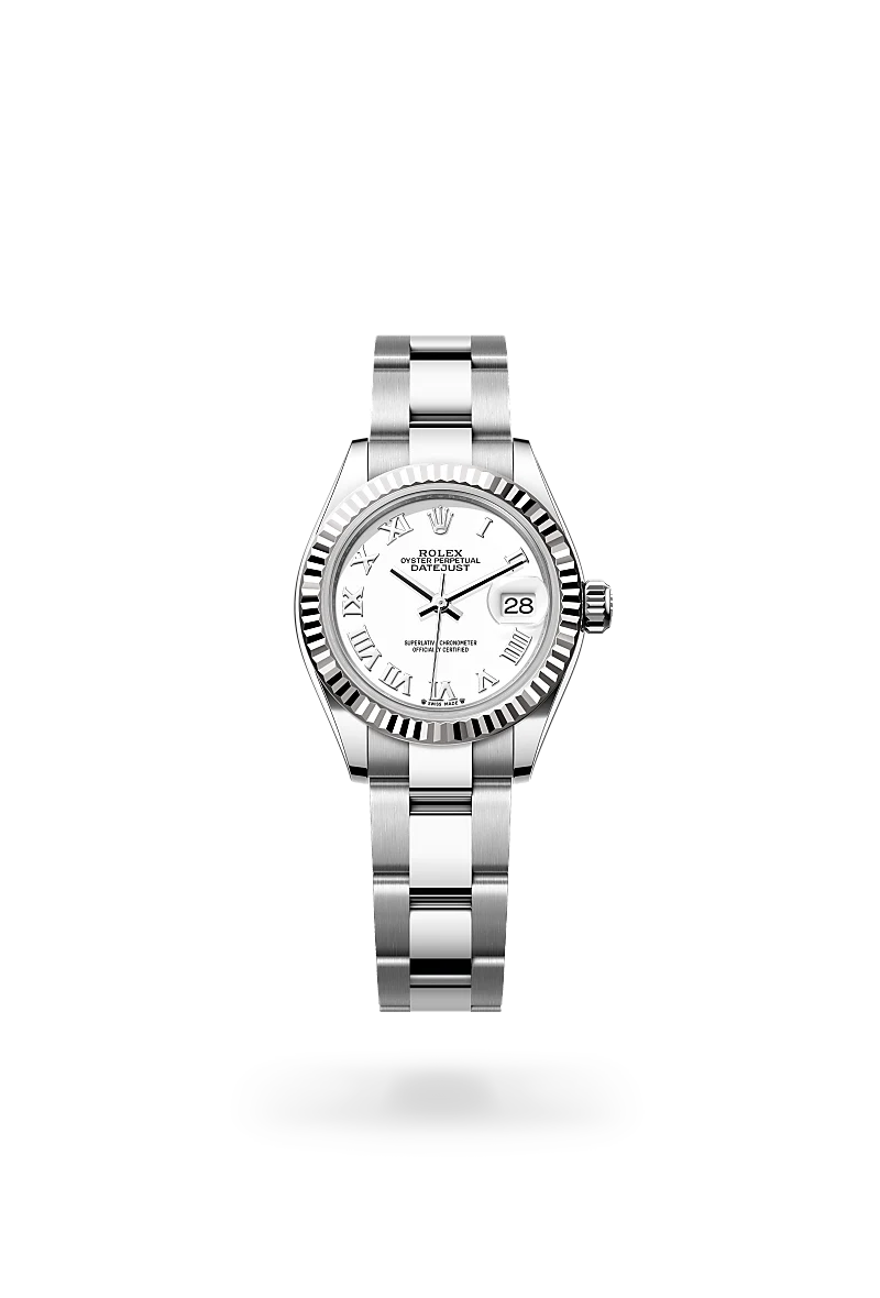 Rolex Lady-Datejust 腕錶 蠔式,28毫米,白色黃金及蠔式鋼,M279174-0020 | 永新鐘錶