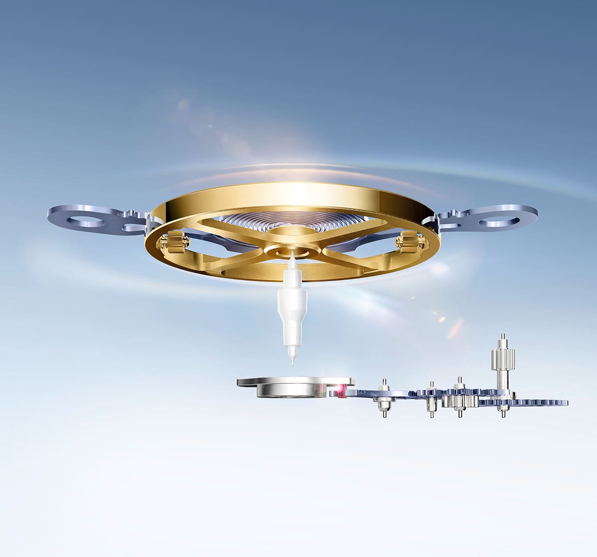 7135型機芯<br>先進的游絲擺輪 - 永新鐘錶