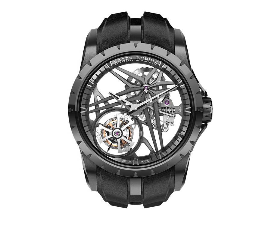 ROGER DUBUIS Excalibur鏤空飛行陀飛輪腕錶