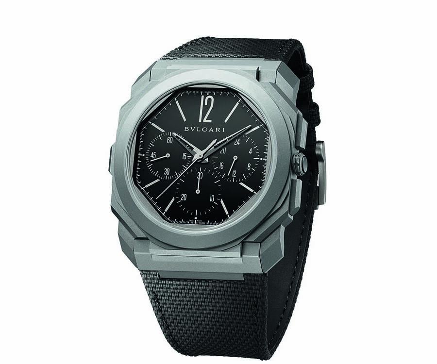 BVLGARI Octo Finissimo Chronograph GMT Titanium超薄計時兩地時區鈦金屬腕錶