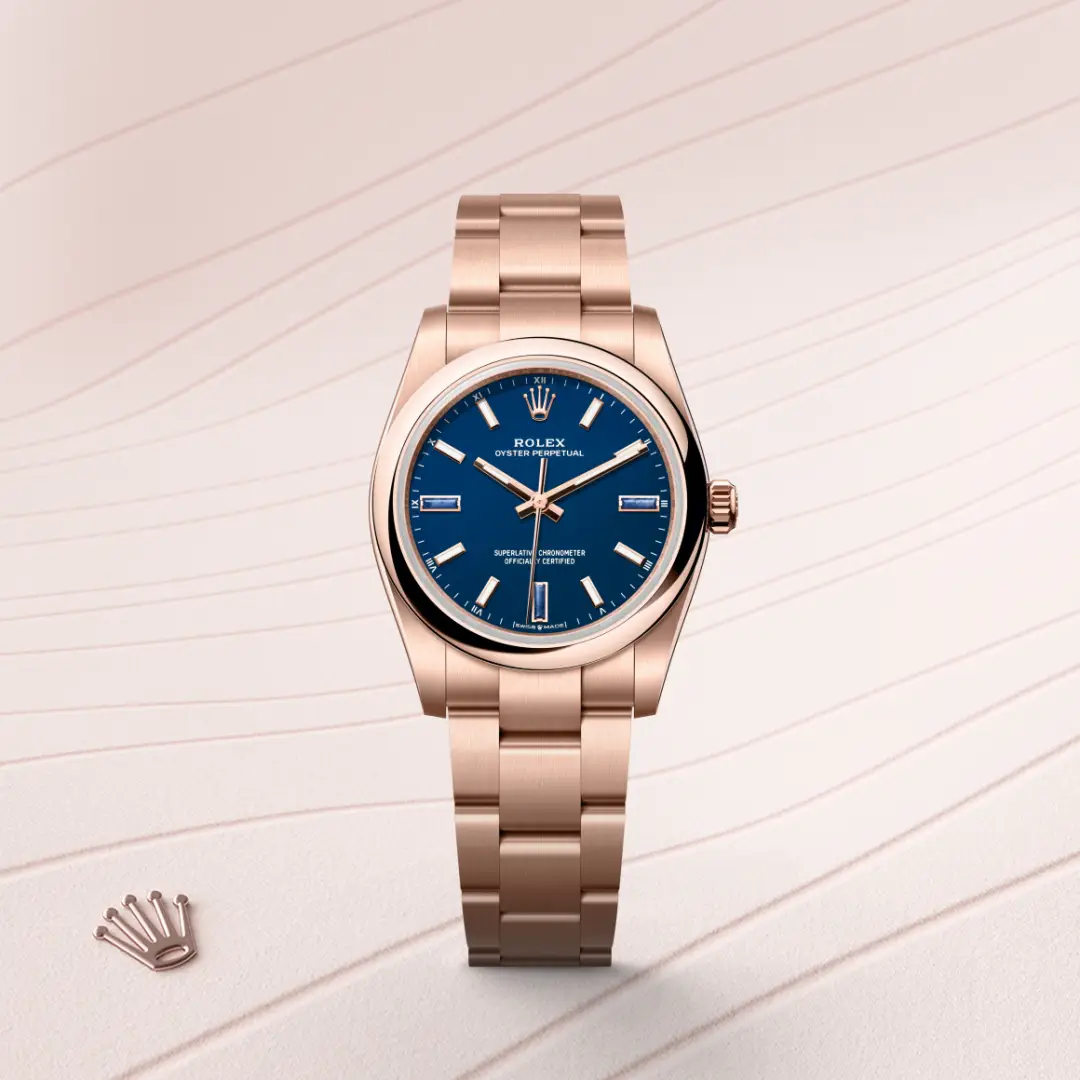 Rolex Oyster Perpetual 34腕錶18K永恒玫瑰金款,M124205-0002 - 永新鐘錶
