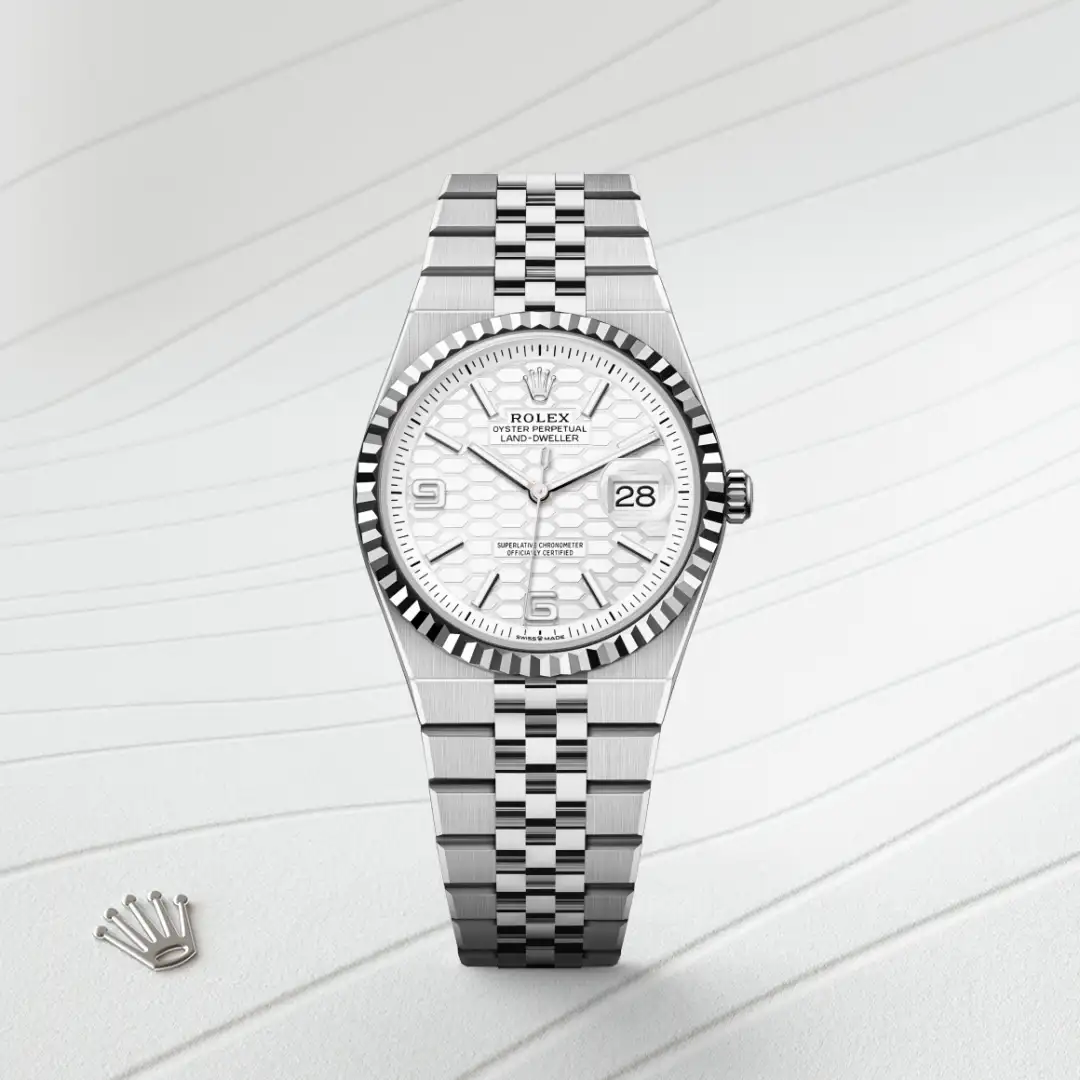 Rolex Land-Dweller 36腕錶白色黃金鋼（蠔式鋼與白色黃金的組合）款，M127234-0001 - 永新鐘錶