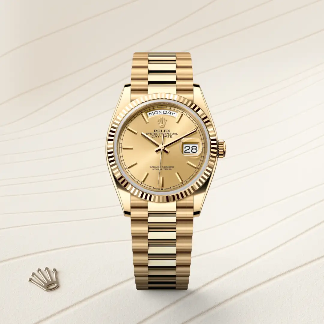 Rolex Day-Date 36腕錶18K黃金款，M128238-0045 - 永新鐘錶