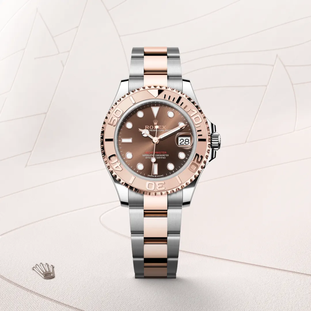 Rolex Yacht-Master 37腕錶永恒玫瑰金鋼(蠔式鋼與永恒玫瑰金的組合)款,M268621-0003 - 永新鐘錶