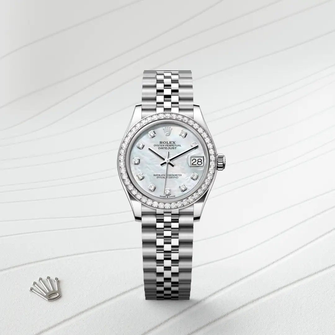 Rolex Datejust 31腕錶白色黃金鋼（蠔式鋼與白色黃金的組合）款，M278384RBR-0008 - 永新鐘錶