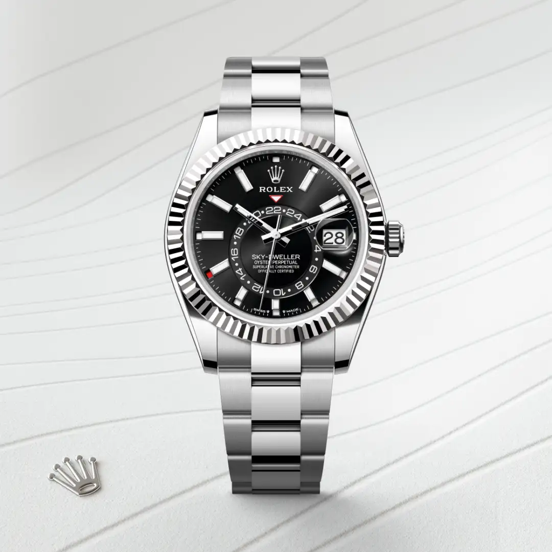 Rolex Sky-Dweller腕錶白色黃金鋼(蠔式鋼與白色黃金的組合)款,M336934-0007 - 永新鐘錶