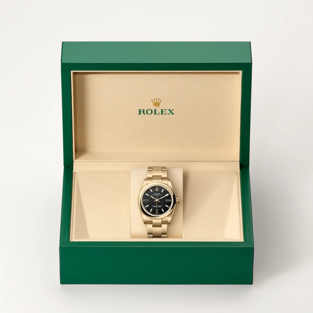 Rolex Oyster Perpetual 34腕錶18K黃金款,M124208-0001 - 永新鐘錶