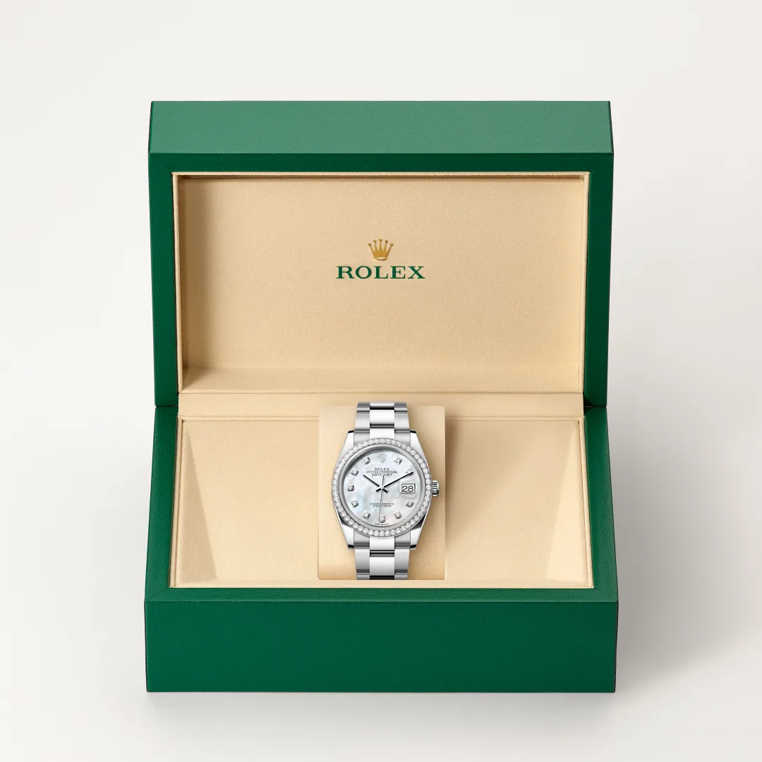 Rolex Datejust 36腕錶白色黃金鋼(蠔式鋼與白色黃金的組合)款,M126284RBR-0012 - 永新鐘錶
