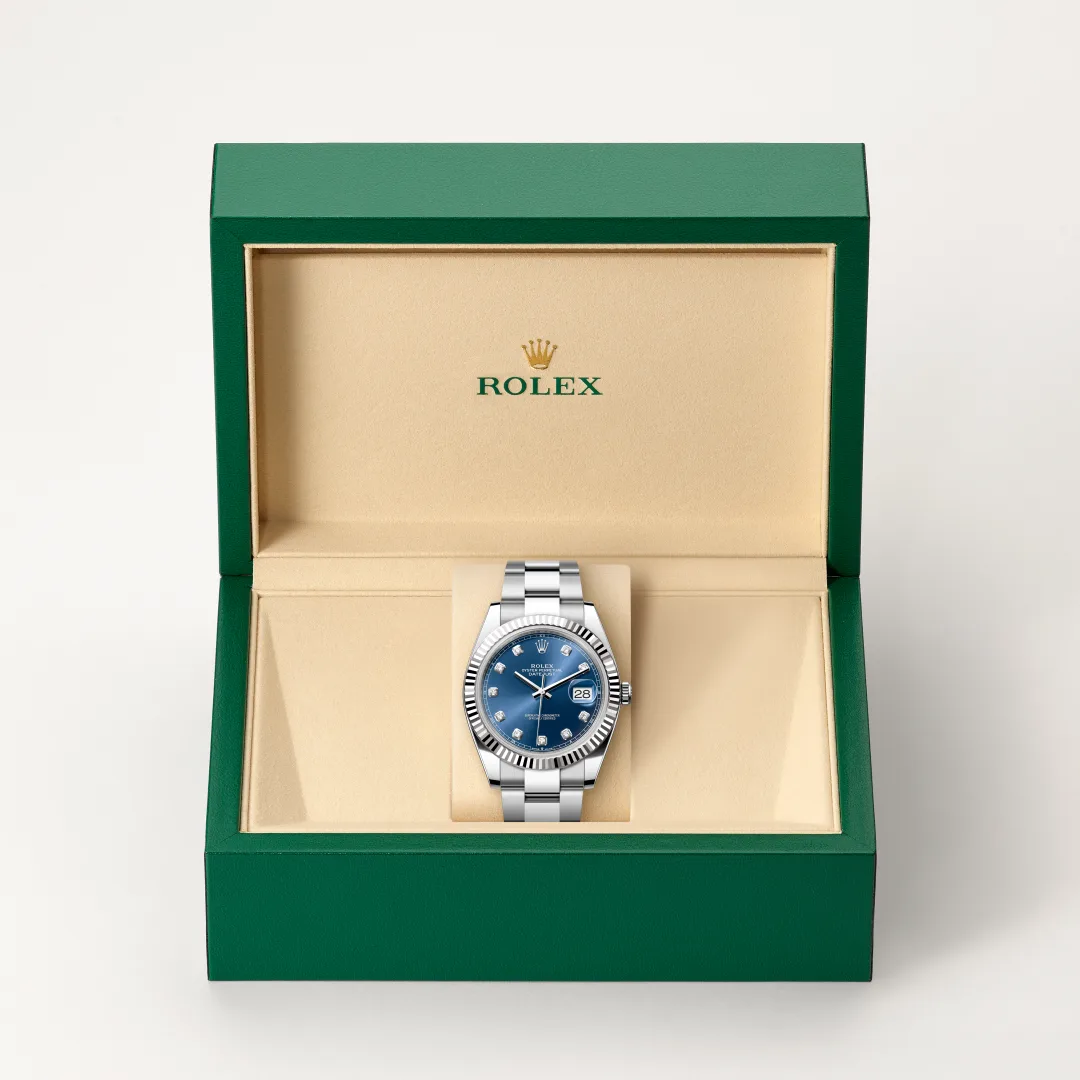 Rolex Datejust 41腕錶白色黃金鋼(蠔式鋼與白色黃金的組合)款,M126334-0015 - 永新鐘錶