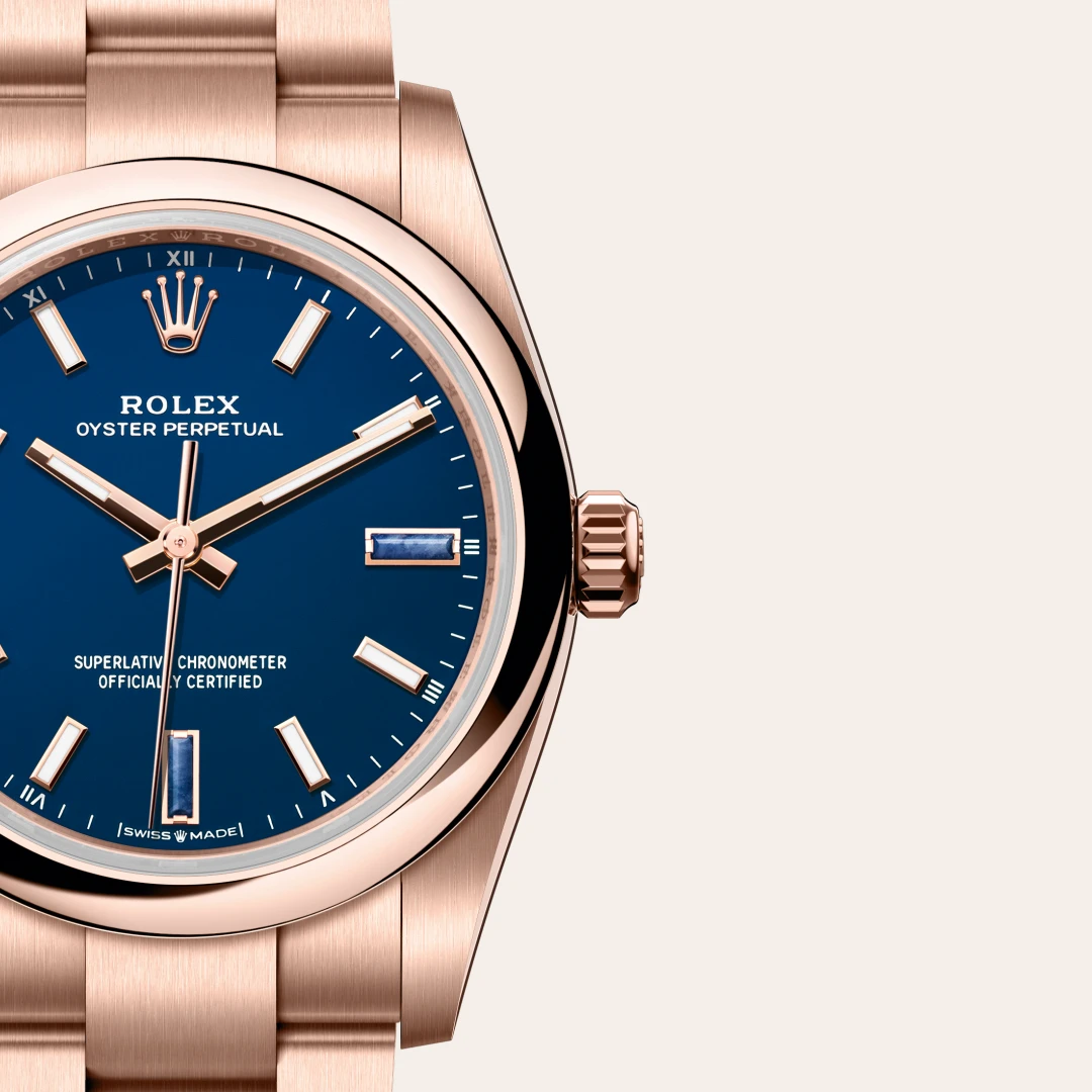 Rolex Oyster Perpetual 34腕錶18K永恒玫瑰金款,M124205-0002 - 永新鐘錶