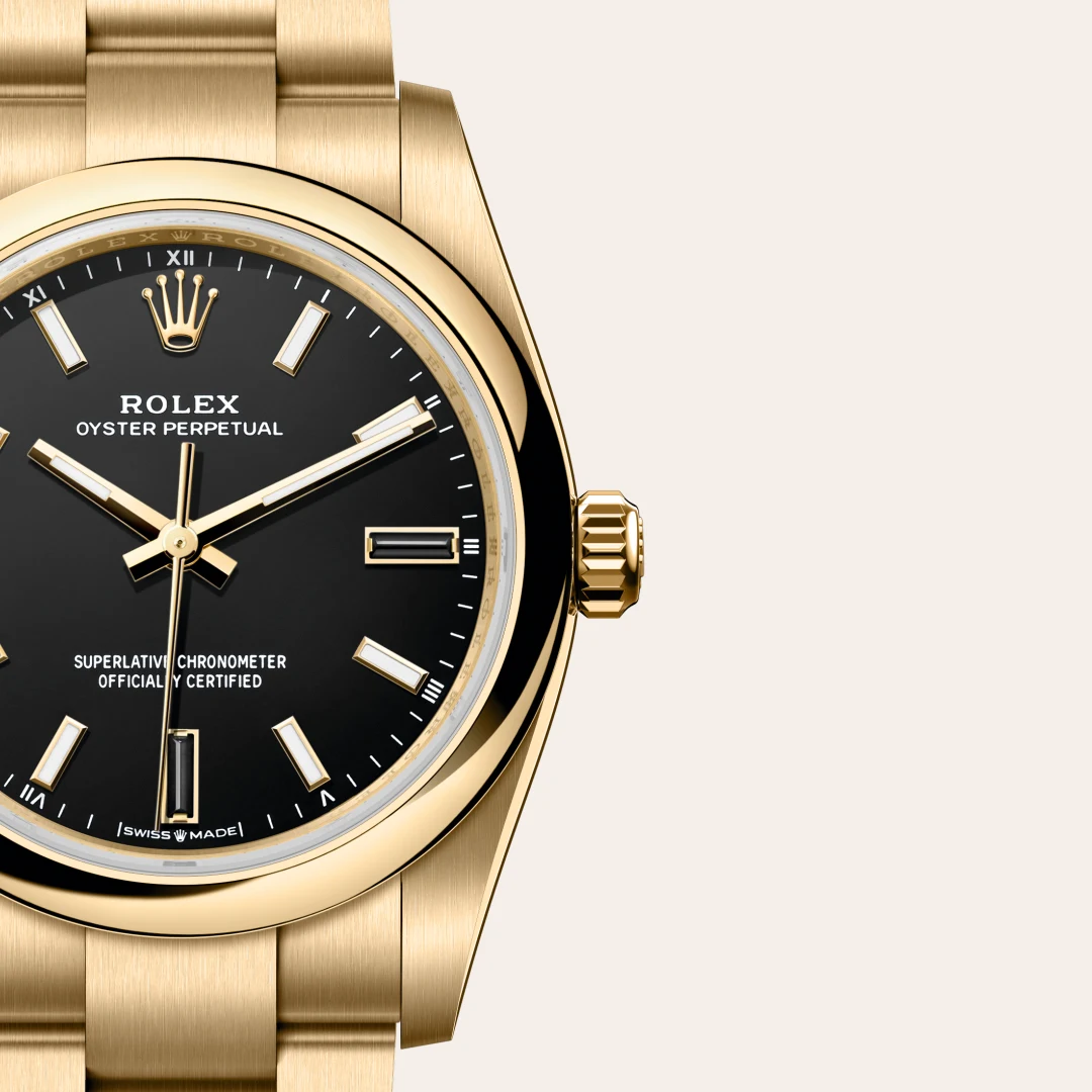 Rolex Oyster Perpetual 34腕錶18K黃金款,M124208-0001 - 永新鐘錶