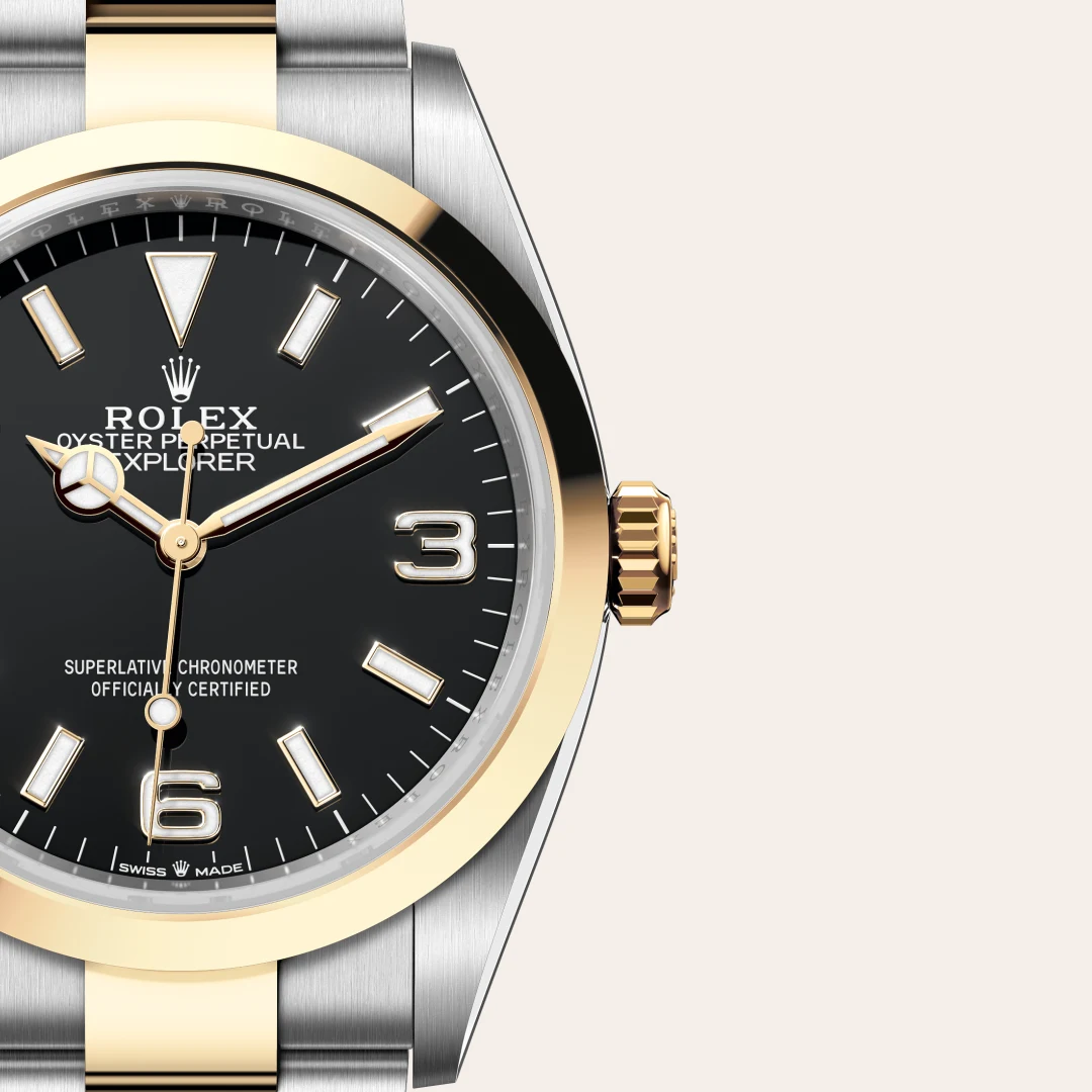 Rolex Explorer 36腕錶黃金鋼（蠔式鋼與黃金的組合）款，M124273-0001 - 永新鐘錶