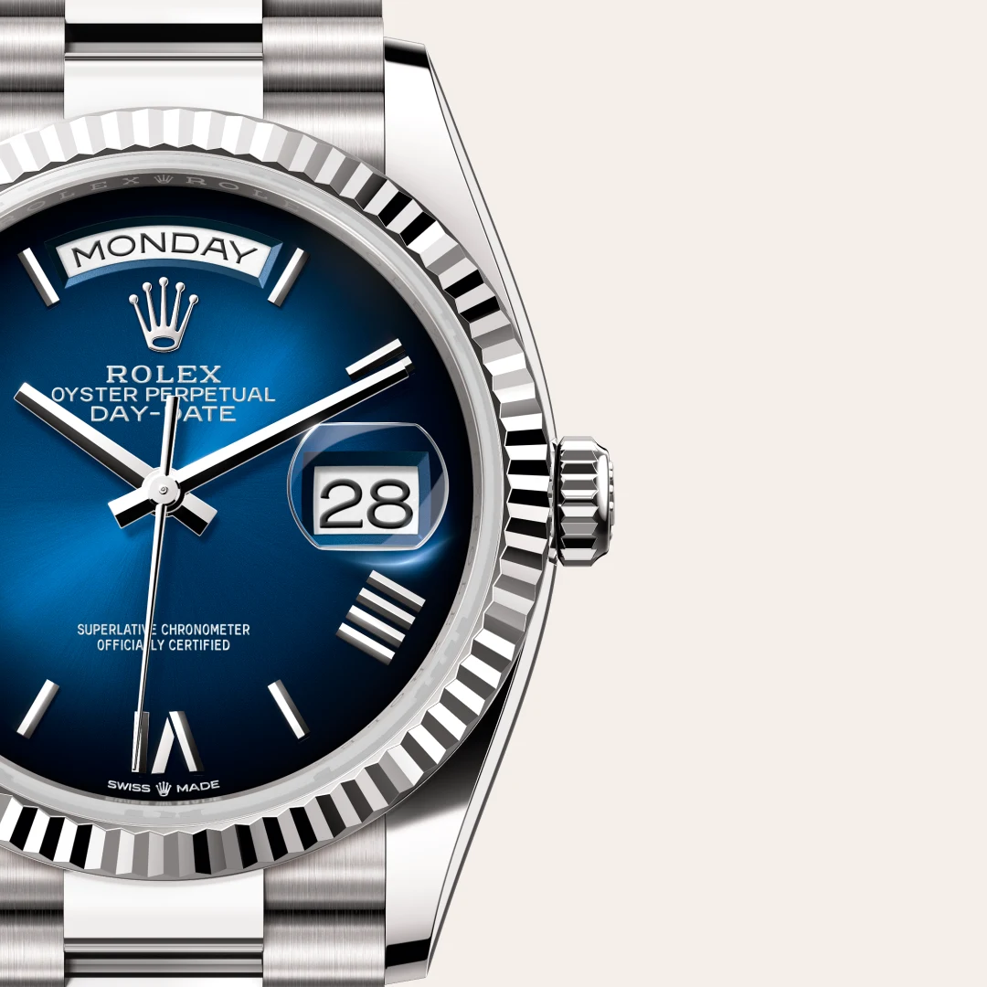 Rolex Day-Date 36腕錶18K白色黃金款，M128239-0063 - 永新鐘錶