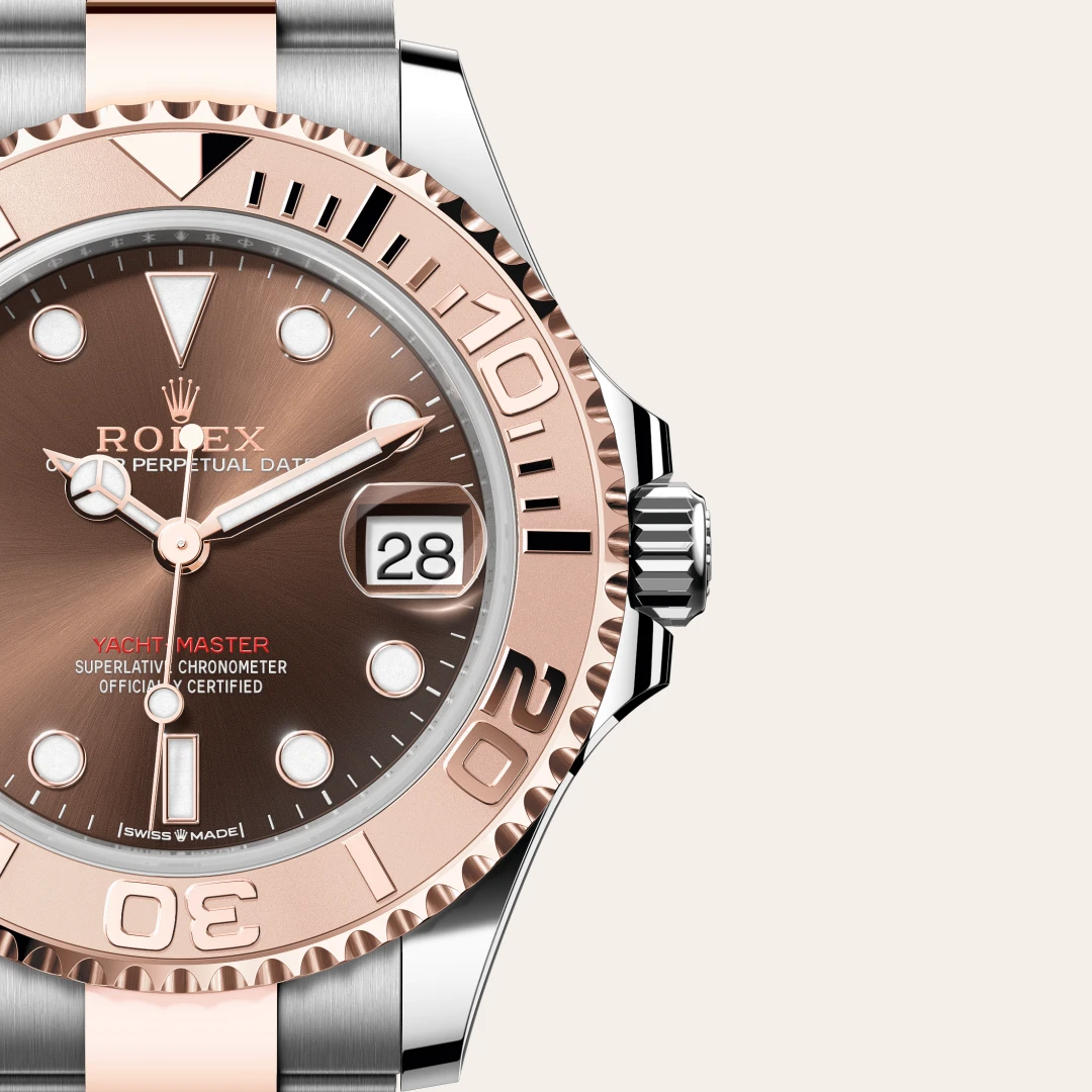 Rolex Yacht-Master 37腕錶永恒玫瑰金鋼(蠔式鋼與永恒玫瑰金的組合)款,M268621-0003 - 永新鐘錶