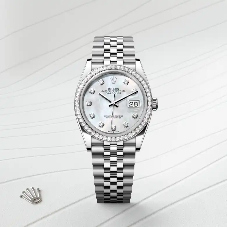 Rolex Datejust 36腕錶白色黃金鋼（蠔式鋼與白色黃金的組合）款，M126284RBR-0011 - 永新鐘錶
