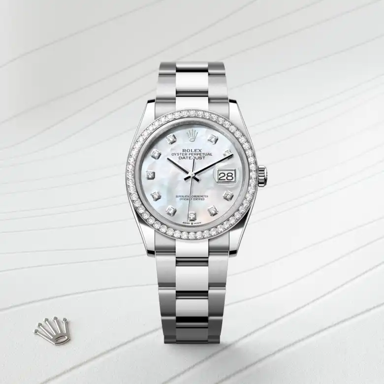 Rolex Datejust 36腕錶白色黃金鋼(蠔式鋼與白色黃金的組合)款,M126284RBR-0012 - 永新鐘錶