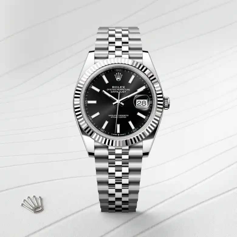 Rolex Datejust 41腕錶白色黃金鋼(蠔式鋼與白色黃金的組合)款,M126334-0018 - 永新鐘錶