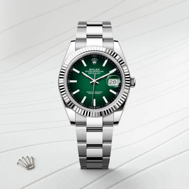 Rolex Datejust 41腕錶白色黃金鋼(蠔式鋼與白色黃金的組合)款,M126334-0033 - 永新鐘錶