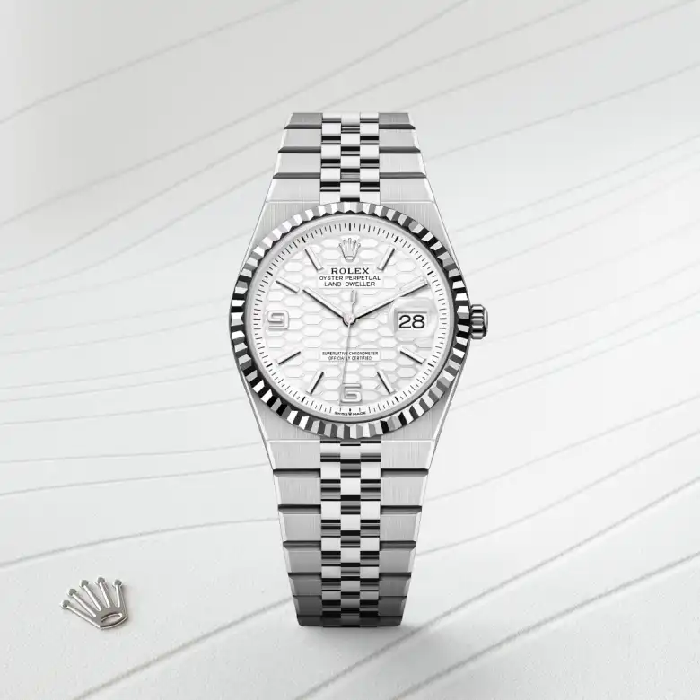 Rolex Land-Dweller 36腕錶白色黃金鋼（蠔式鋼與白色黃金的組合）款，M127234-0001 - 永新鐘錶