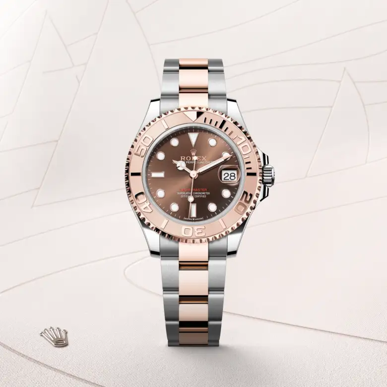 Rolex Yacht-Master 37腕錶永恒玫瑰金鋼(蠔式鋼與永恒玫瑰金的組合)款,M268621-0003 - 永新鐘錶
