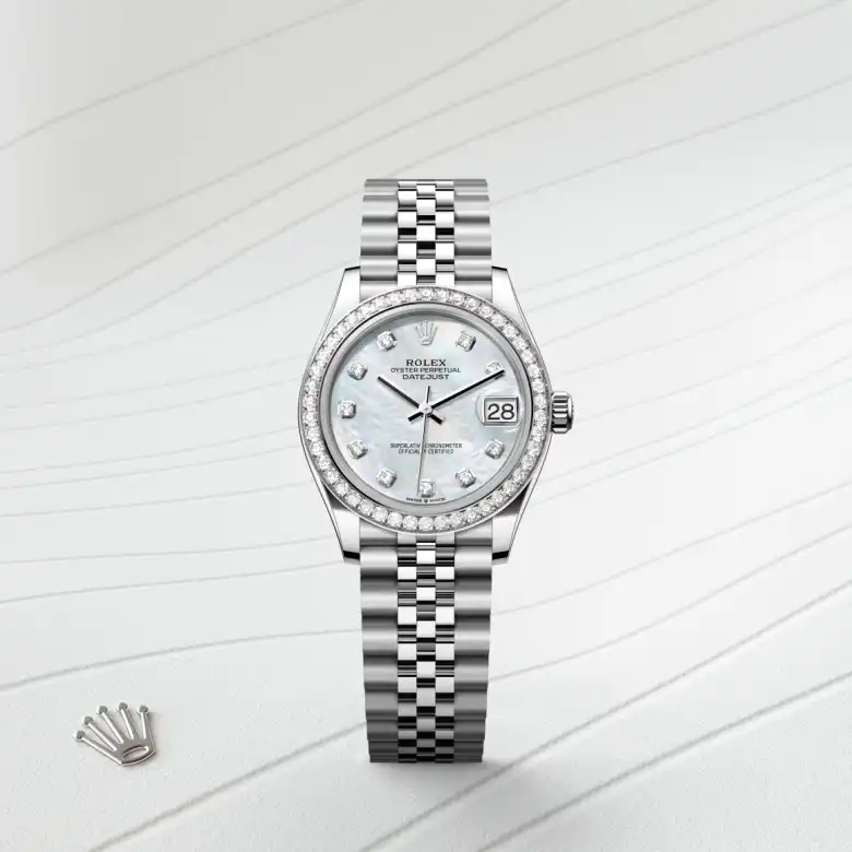 Rolex Datejust 31腕錶白色黃金鋼（蠔式鋼與白色黃金的組合）款，M278384RBR-0008 - 永新鐘錶