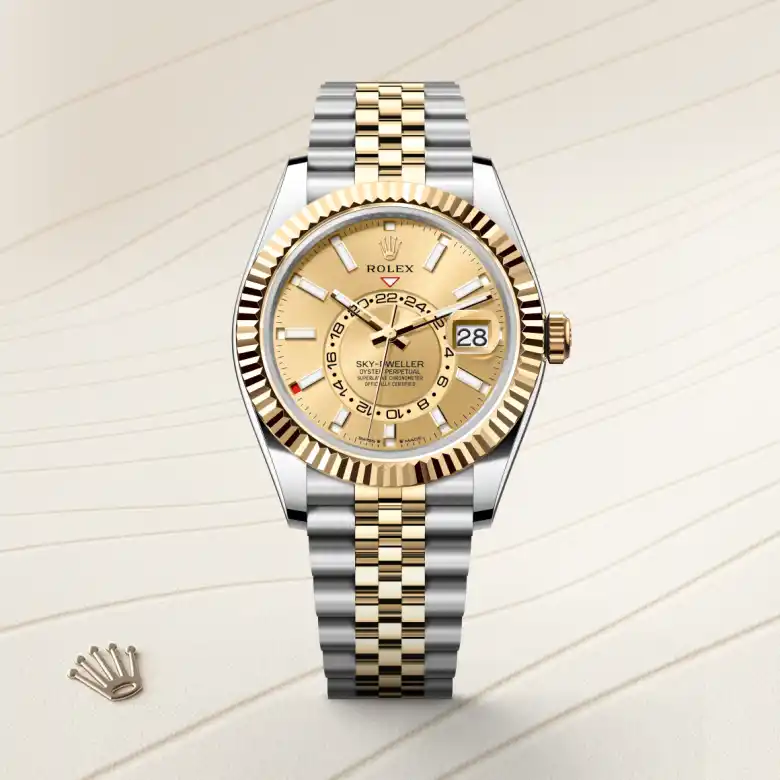 Rolex Sky-Dweller腕錶黃金鋼(蠔式鋼與黃金的組合)款,M336933-0002 - 永新鐘錶