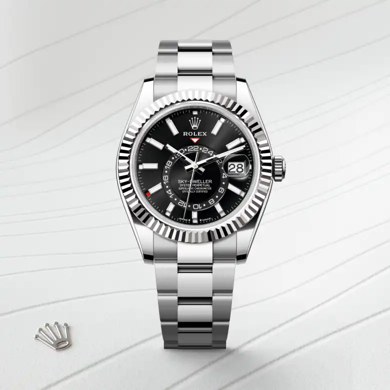Rolex Sky-Dweller腕錶白色黃金鋼(蠔式鋼與白色黃金的組合)款,M336934-0007 - 永新鐘錶