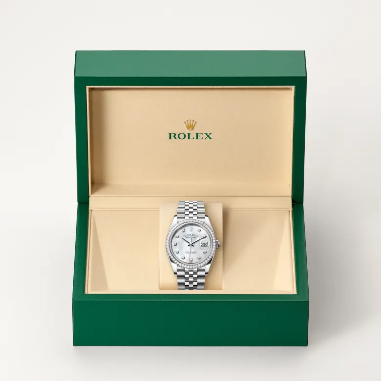 Rolex Datejust 36腕錶白色黃金鋼（蠔式鋼與白色黃金的組合）款，M126284RBR-0011 - 永新鐘錶