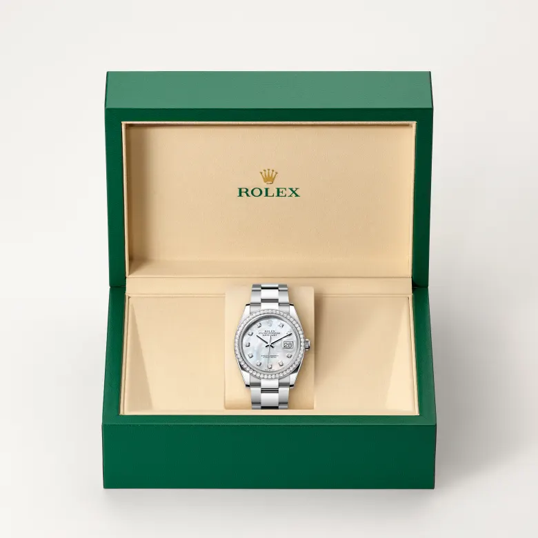Rolex Datejust 36腕錶白色黃金鋼(蠔式鋼與白色黃金的組合)款,M126284RBR-0012 - 永新鐘錶