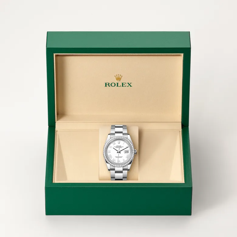 Rolex Datejust 36腕錶白色黃金鋼(蠔式鋼與白色黃金的組合)款,M126284RBR-0054 - 永新鐘錶
