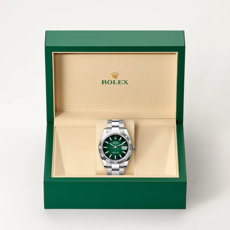 Rolex Datejust 41腕錶白色黃金鋼(蠔式鋼與白色黃金的組合)款,M126334-0033 - 永新鐘錶
