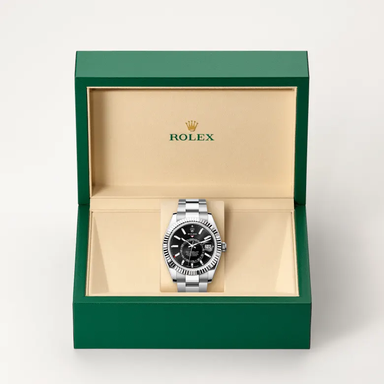 Rolex Sky-Dweller腕錶白色黃金鋼(蠔式鋼與白色黃金的組合)款,M336934-0007 - 永新鐘錶