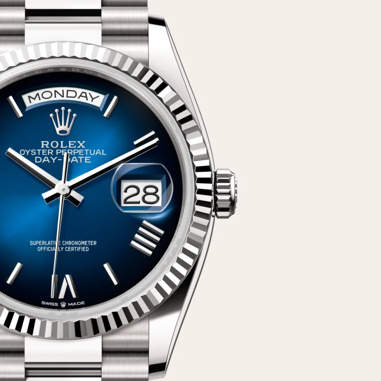 Rolex Day-Date 36腕錶18K白色黃金款，M128239-0063 - 永新鐘錶