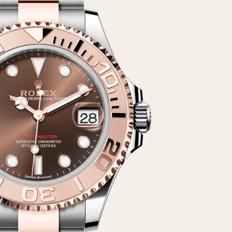 Rolex Yacht-Master 37腕錶永恒玫瑰金鋼(蠔式鋼與永恒玫瑰金的組合)款,M268621-0003 - 永新鐘錶