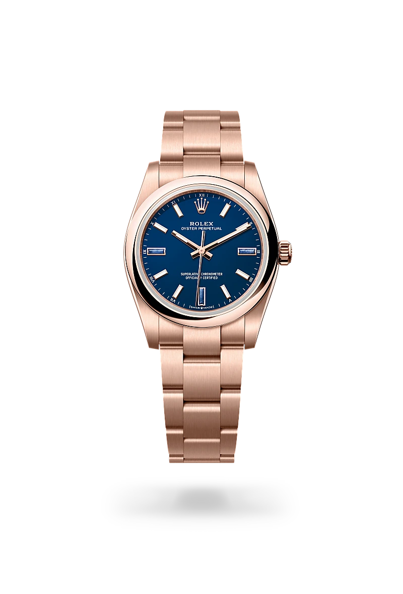 Rolex Oyster Perpetual 34腕錶18K永恒玫瑰金款，M124205-0002 - 永新鐘錶