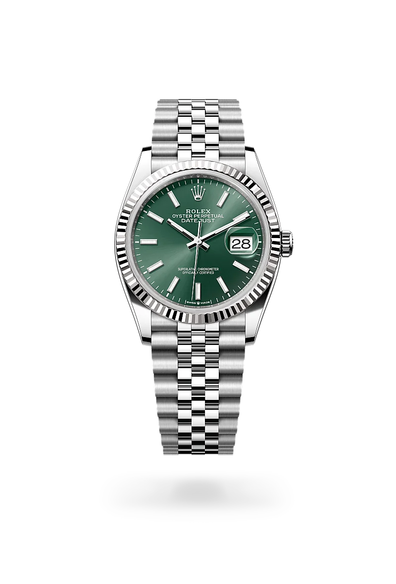Rolex Datejust 36 腕錶 蠔式，36毫米，白色黃金及蠔式鋼，M126234-0051 - 永新鐘錶
